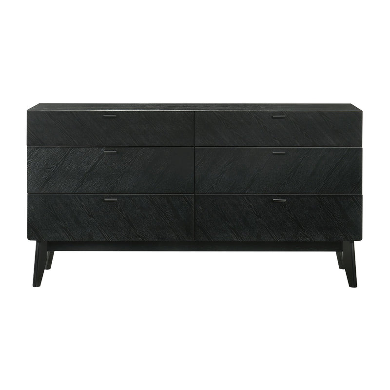 Petra Queen 4 Piece Wood Bedroom Set in Black Finish - Furniture City (CA)l