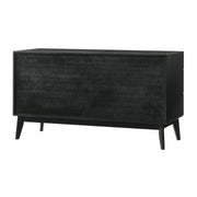 Petra Queen 4 Piece Wood Bedroom Set in Black Finish - Furniture City (CA)l