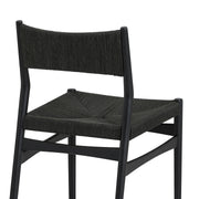 Pasadena Erie 5 Piece Round Dining Set in Black Oak Finish with Paper Cord Chairs - Furniture City (CA)l