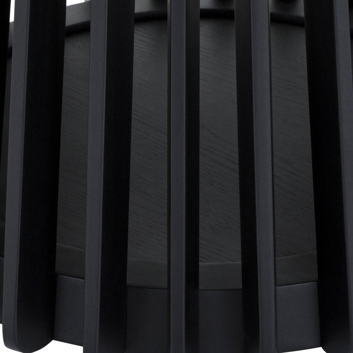 Pasadena Echo 5 Piece Round Dining Set with Black Oak Finish Table and Walnut Finish Chairs