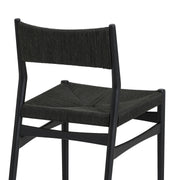 Pasadena Erie 5 Piece Round Dining Set in Walnut and Black Finish with Paper Cord Chairs - Furniture City (CA)l
