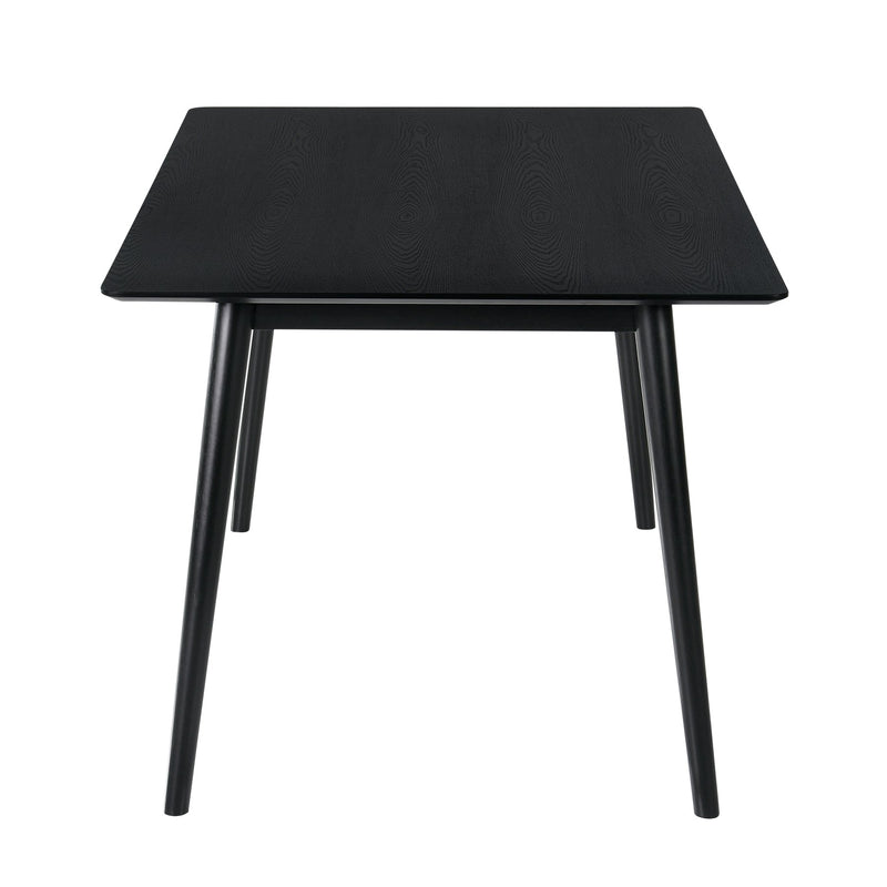 Westmont Santana 5 Piece Black Wood Dining Table Set with Charcoal Fabric - Furniture City (CA)l