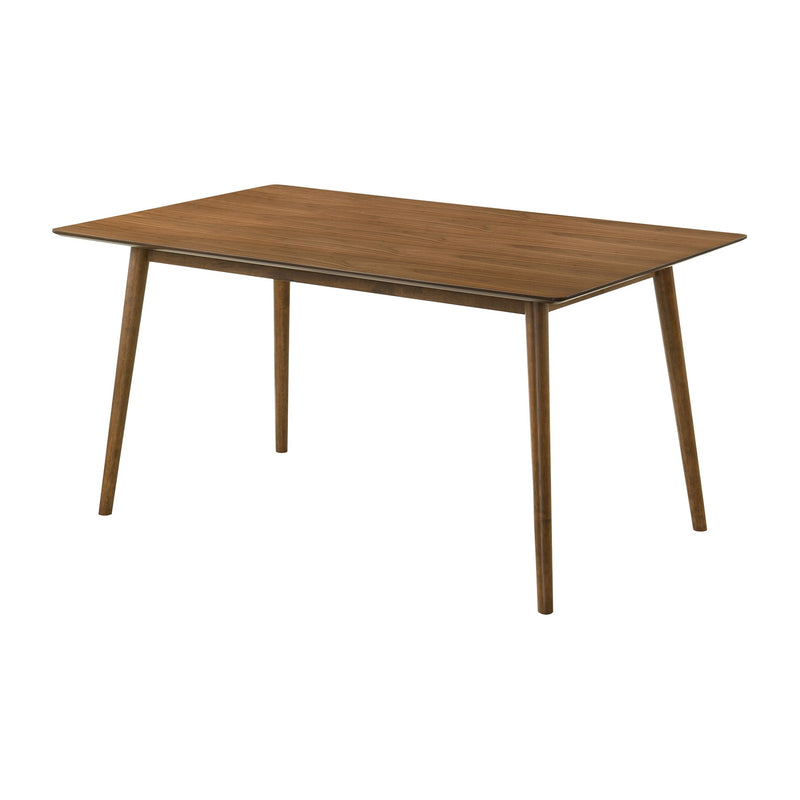 Westmont Santana 5 Piece Walnut Wood Dining Table Set with Blue Fabric - Furniture City (CA)l