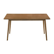 Westmont Santana 5 Piece Walnut Wood Dining Table Set with Blue Fabric - Furniture City (CA)l