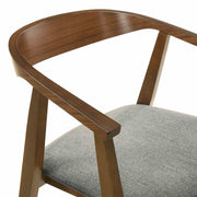 Westmont Santana 5 Piece Walnut Wood Dining Table Set with Charcoal Fabric - Furniture City (CA)l