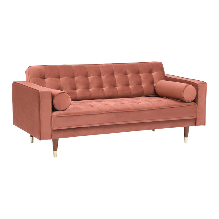Somerset Blush Velvet Mid Century Modern Sofa Seating Set