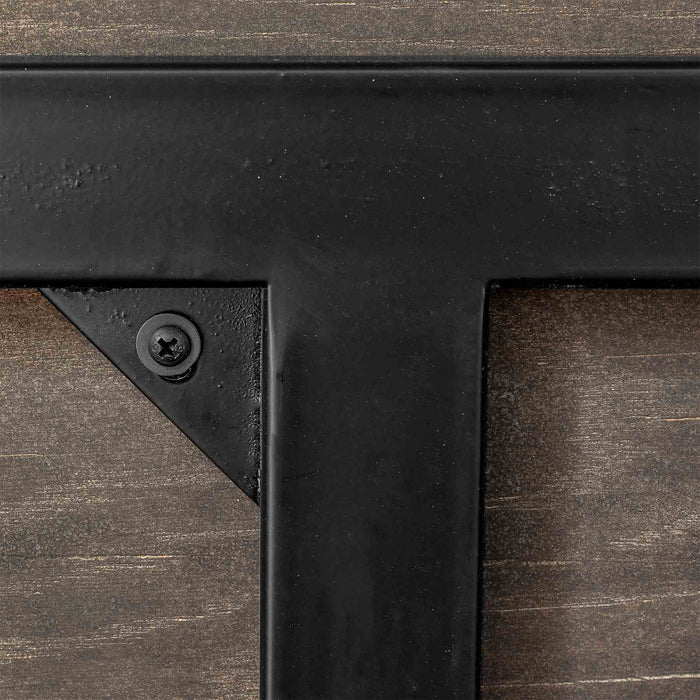 Turin Rustic 2 piece set with Dining Table and Sideboard in Black Brushed