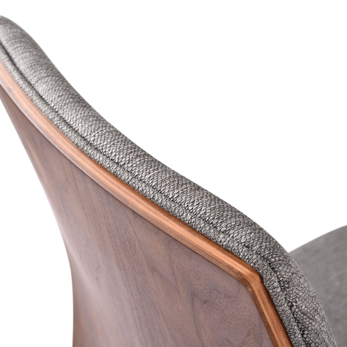 Treviso Archie Mid-Century Walnut Wood 5 Piece Dining Set