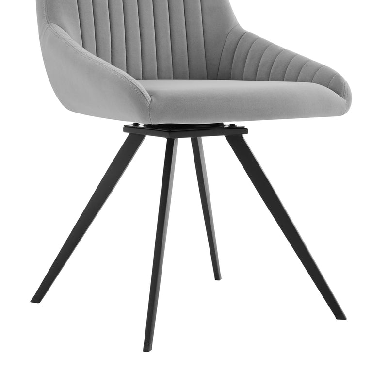 Urbino Alison 5 Piece Dining Set with Gray Fabric Chairs