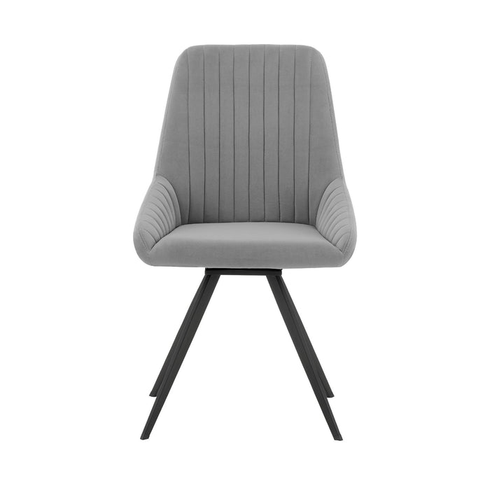 Urbino Alison 5 Piece Dining Set with Gray Fabric Chairs