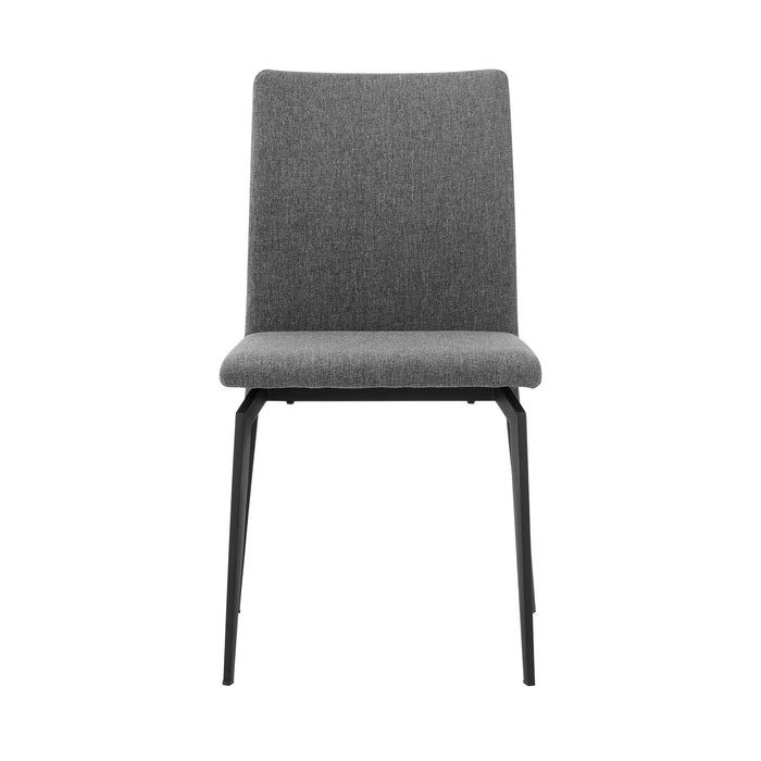 Urbino Lyon 7 Piece Dining Set with Gray Fabric Chairs