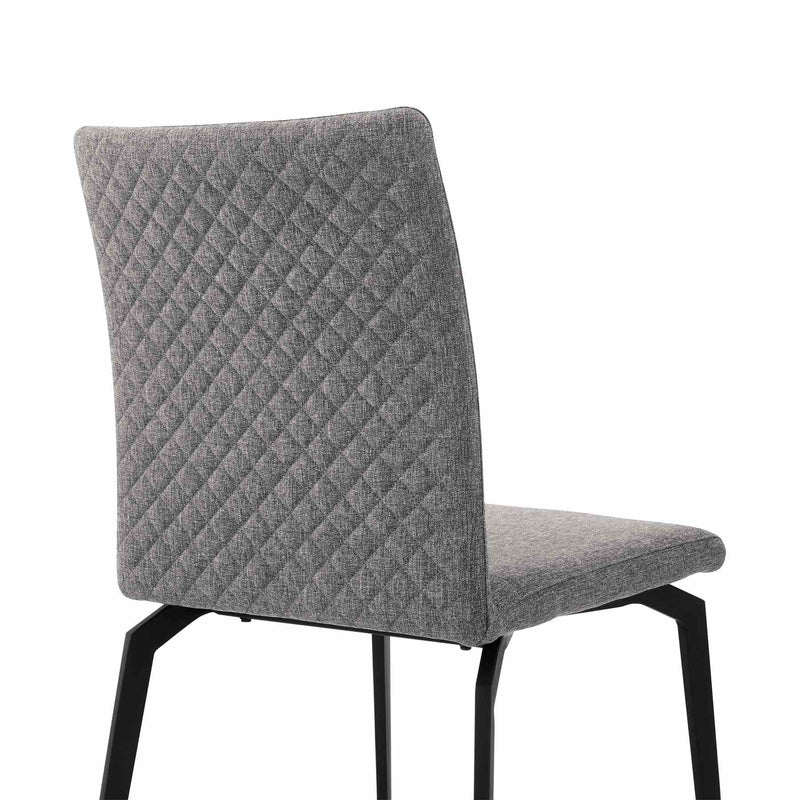 Urbino Lyon 5 Piece Dining Set with Gray Fabric Chairs - Furniture City (CA)l