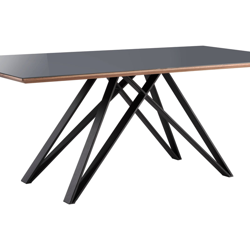 Urbino Lyon 5 Piece Dining Set with Gray Fabric Chairs - Furniture City (CA)l