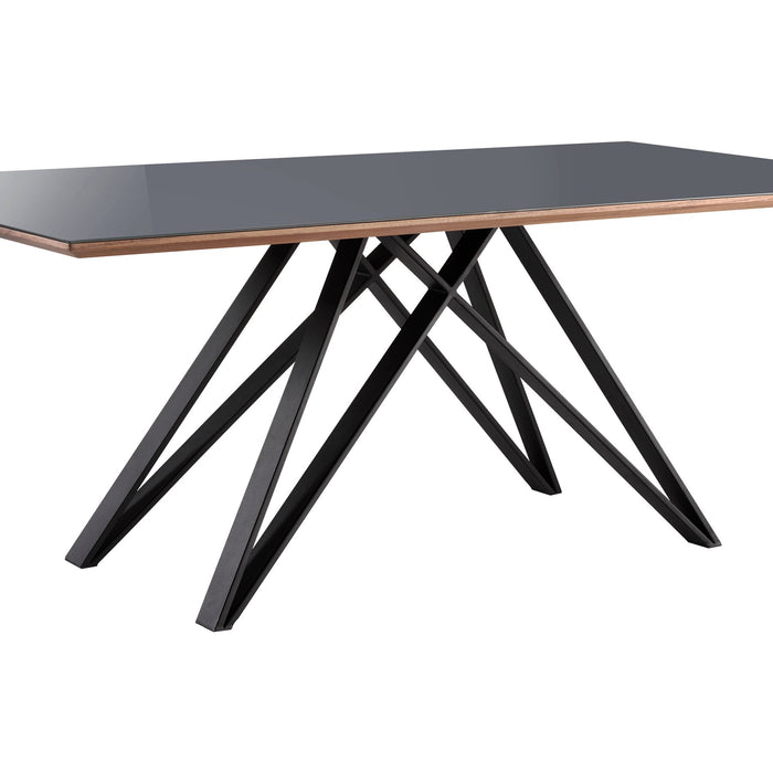 Urbino Lyon 5 Piece Dining Set with Gray Fabric Chairs