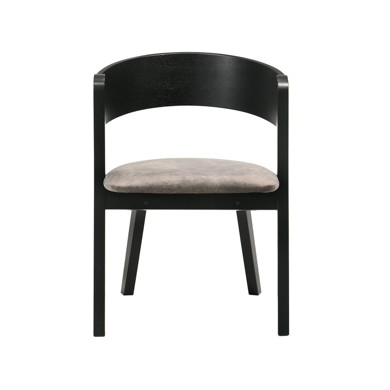 Venus and Jackie 5 Piece Black Marble Round Dining Set - Furniture City (CA)l
