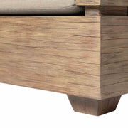 Vivid Outdoor Patio 4 Piece Conversation Set in Light Eucalyptus Wood with Taupe Olefin Cushions - Furniture City (CA)l