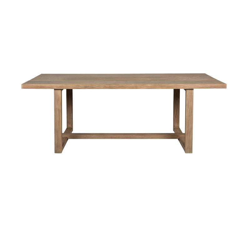 Vivid Outdoor Patio 5 Piece Dining Set in Light Eucalyptus Wood with Taupe Olefin Cushions - Furniture City (CA)l