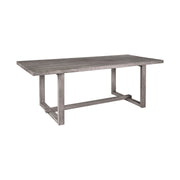 Vivid Outdoor Patio 5 Piece Dining Set in Gray Eucalyptus Wood with Gray Olefin Cushions - Furniture City (CA)l