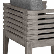 Vivid Outdoor Patio 7 Piece Dining Set in Gray Eucalyptus Wood with Gray Olefin Cushions - Furniture City (CA)l