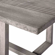 Vivid Outdoor Patio 7 Piece Dining Set in Gray Eucalyptus Wood with Gray Olefin Cushions - Furniture City (CA)l