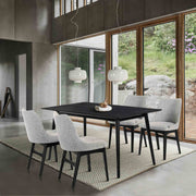 Westmont and Azalea Gray and Black Wood 5 Piece Dining Set - Furniture City (CA)l
