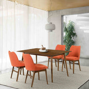 Westmont and Azalea Orange and Walnut 5 Piece Dining Set - Furniture City (CA)l