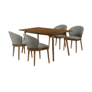 Westmont and Juno Charcoal and Walnut 5 Piece Dining Set - Furniture City (CA)l