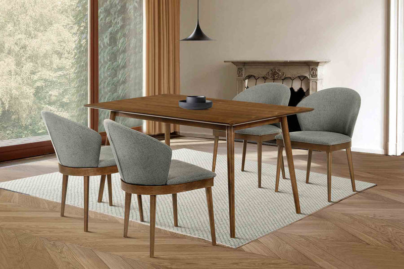 Westmont and Juno Charcoal and Walnut 5 Piece Dining Set - Furniture City (CA)l