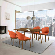 Westmont and Juno Orange and Walnut 5 Piece Dining Set - Furniture City (CA)l
