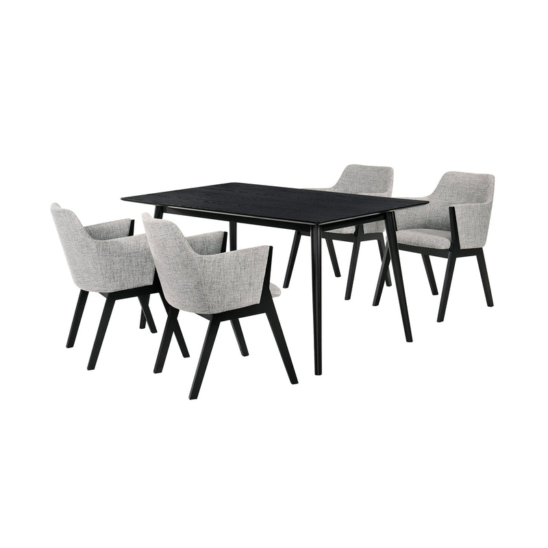 Westmont and Renzo Gray and Black 5 Piece Dining Set - Furniture City (CA)l