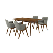 Westmont and Renzo Charcoal and Walnut 5 Piece Dining Set - Furniture City (CA)l