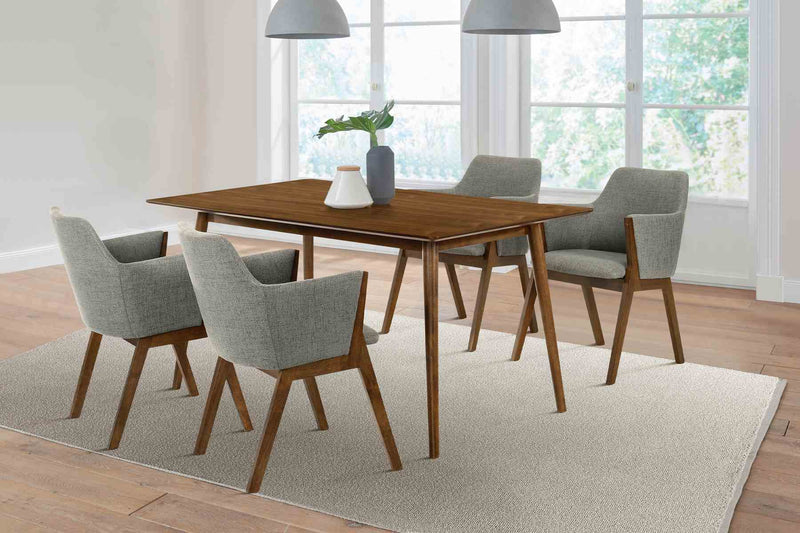 Westmont and Renzo Charcoal and Walnut 5 Piece Dining Set - Furniture City (CA)l