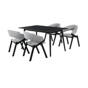 Westmont and Talulah Gray and Black 5 Piece Dining Set - Furniture City (CA)l