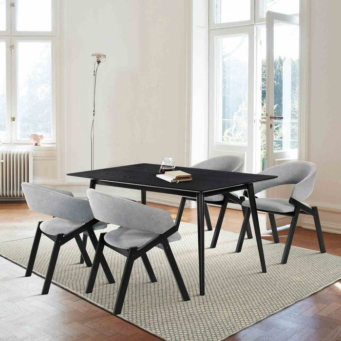 Westmont and Talulah Gray and Black 5 Piece Dining Set