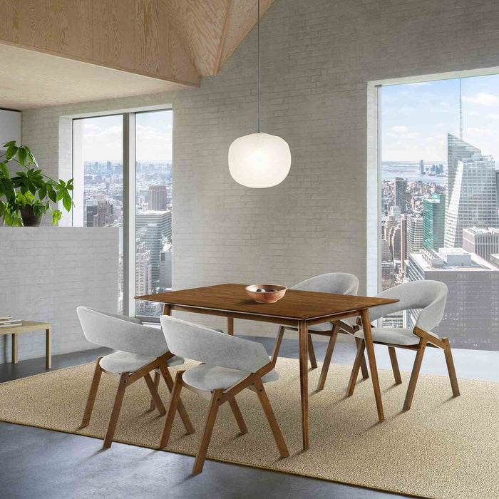 Westmont and Talulah Gray and Walnut 5 Piece Dining Set