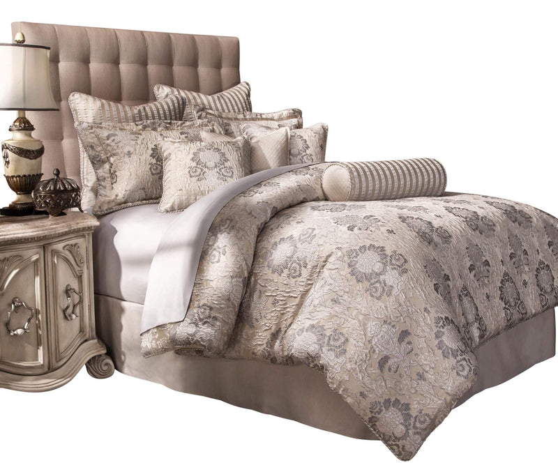 Sycamore Grove 9-Piece Queen Comforter Set - Silver