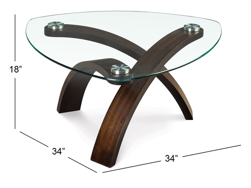 Allure Pieshaped Cocktail Table - Furniture City (CA)l
