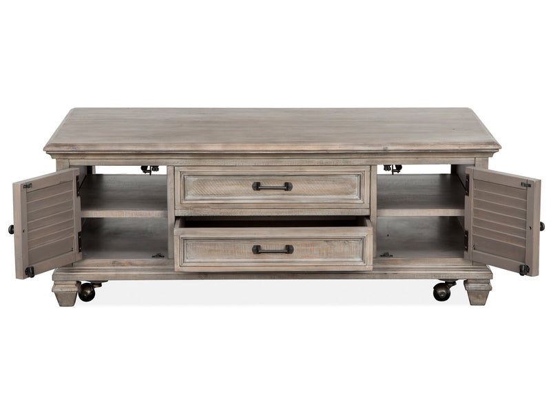 Lancaster Lift Top Storage Cocktail Table W/Casters - Furniture City (CA)l
