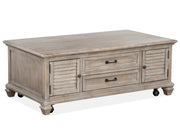 Lancaster Lift Top Storage Cocktail Table W/Casters - Furniture City (CA)l