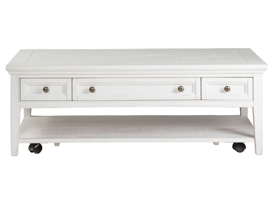 Heron Cove Rectangular Cocktail Table W/Casters