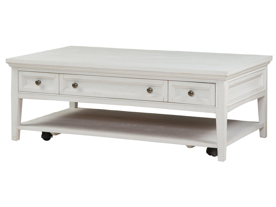 Heron Cove Rectangular Cocktail Table W/Casters