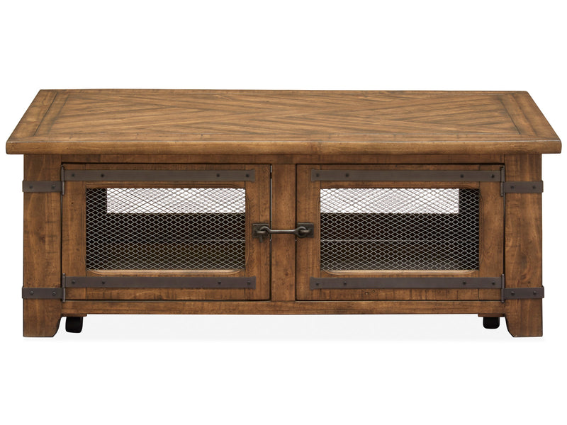 Chesterfield Lift Top Storage Cocktail Table W/Casters - Furniture City (CA)l