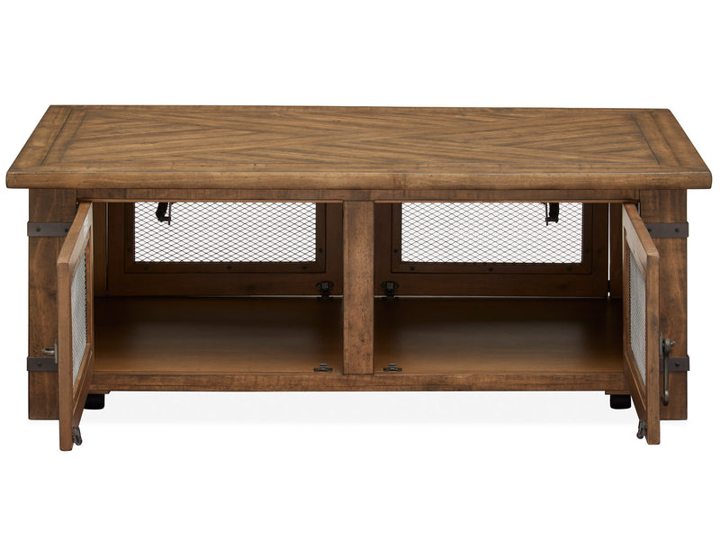 Chesterfield Lift Top Storage Cocktail Table W/Casters - Furniture City (CA)l