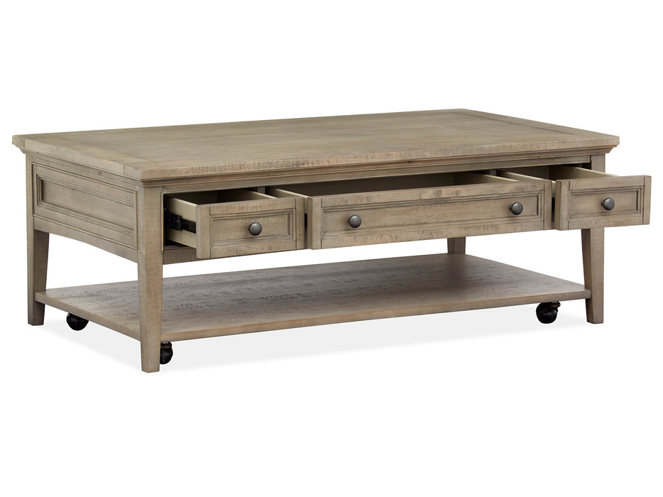 Paxton Place Rectangular Cocktail Table W/Casters