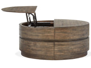Baisden Round Lift Top Cocktail Table W/Casters - Furniture City (CA)l