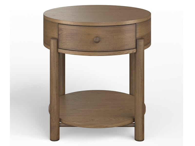 Hadleigh Brown Round End Table - Furniture City (CA)l