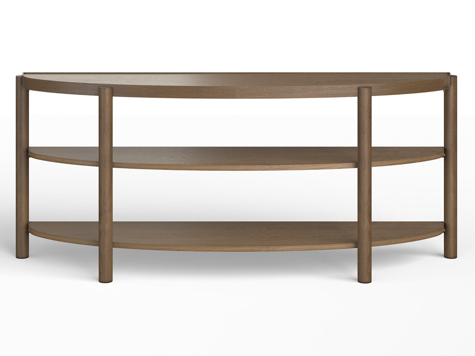 Hadleigh Brown Demilune Sofa Table