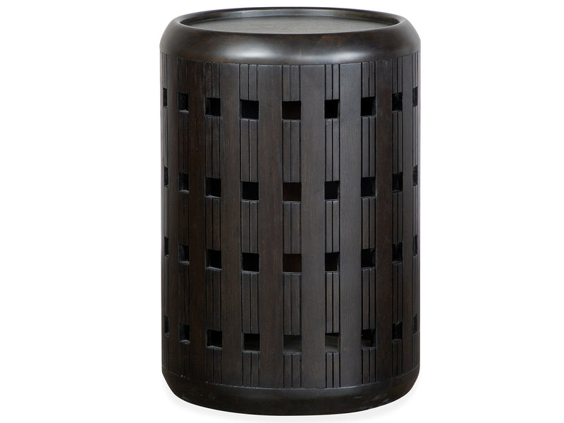 Lindon Dark Round Accent End Table - Furniture City (CA)l