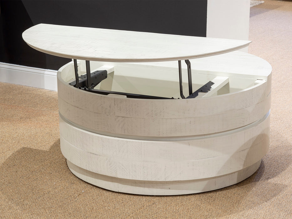Claudette Round Lift Top Cocktail Table W/Casters