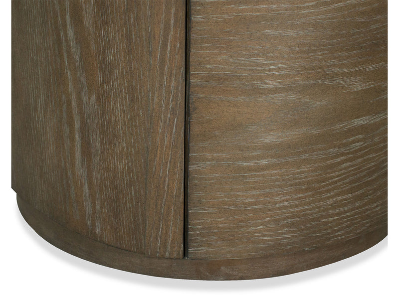 Bosley Lt. Brown Round End Table - Furniture City (CA)l